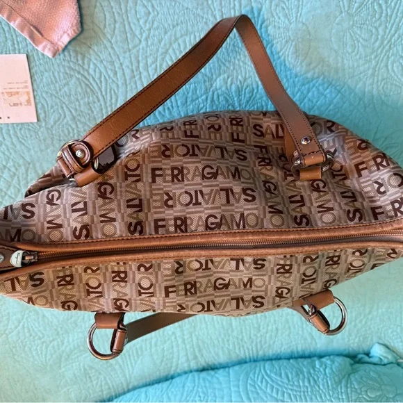 EUC Salvatore Ferragamo Brown Monogram Women's Bag - Picture 8 of 12